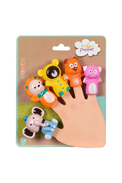 AVA Finger Puppet Toy, Wild Animals - 5 pcs