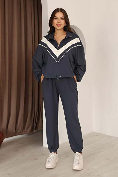 Nazline Women's Sweatshirt Sweatpants 2-Piece Top and Bottom Set