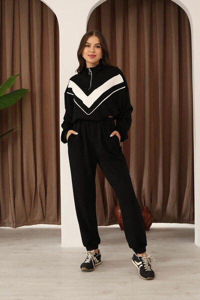 Nazline Women's Sweatshirt Sweatpants 2-Piece Top and Bottom Set