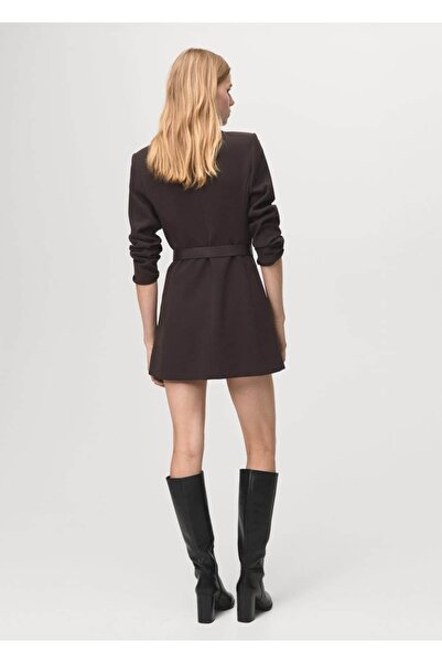 MANGO Woman Blazer tarzı kemer detaylı elbise
