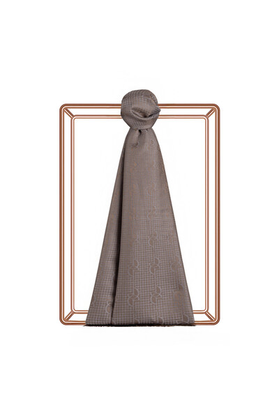 ipekevi شال حرير رمادي 8956