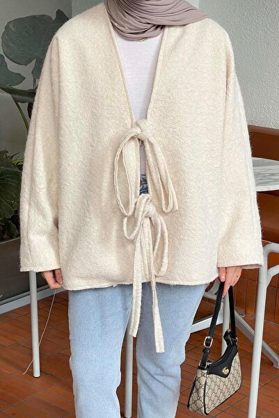 lamelif Tie-Up Kimono Ecru