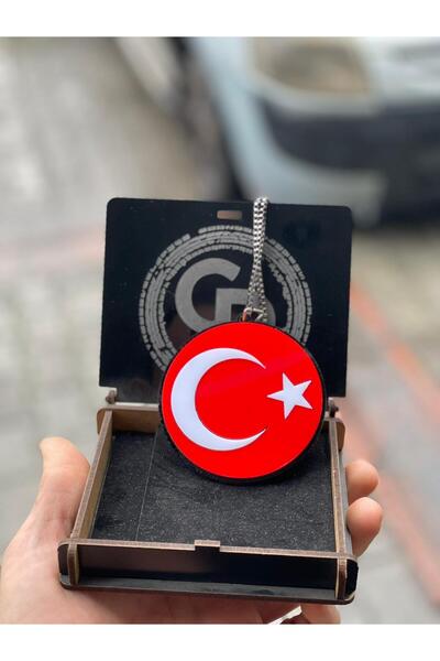 hediyedesen TÜRK BAYRAKLI DİKİZ AYNA SÜSÜ