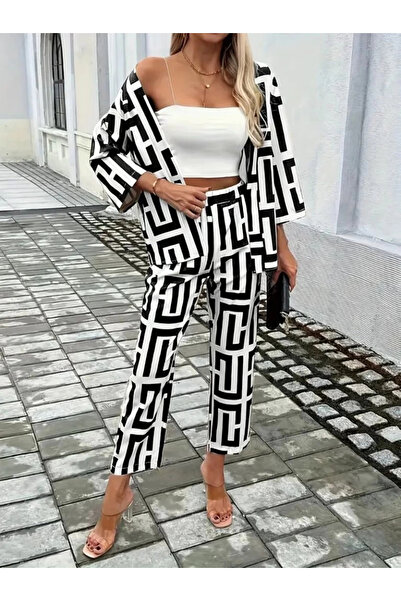 JARDİN ALLURE MDB Set din două piese pentru femei, cu mâneci lungi, cu model ...