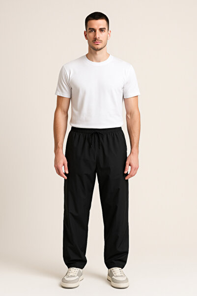 MODENZO بنطلون رياضي رجالي فضفاض من قماش المظلة بقصة واسعة وساق مستقيمة