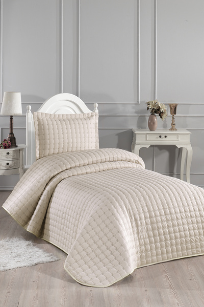 CeyCeyCatch Stitched Quilted Single Bedspread Pique Set