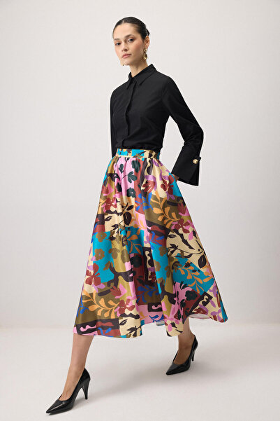 Touché Privé PATTERNED SATIN SKIRT