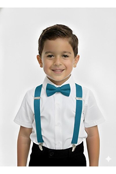 Masal Dünyası Bursa Boy's Trouser Suspenders and Bow Tie Set