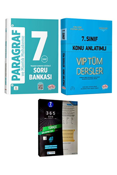 Editör Yayınevi 7. Sınıf Paragraf ve Mantık Muhakeme Soru Bankası+Tüm Dersler...