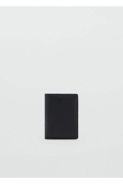 MANGO Man Eskitilmiş görünümlü para cüzdanı