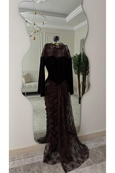 drfan Embroidered velvet dress
