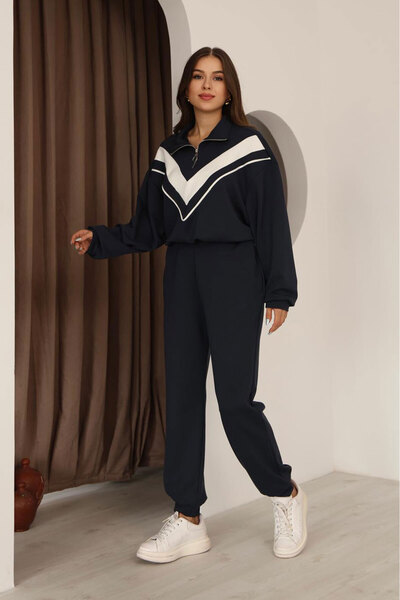 Nazline Women's Sweatshirt Sweatpants 2-Piece Top and Bottom Set