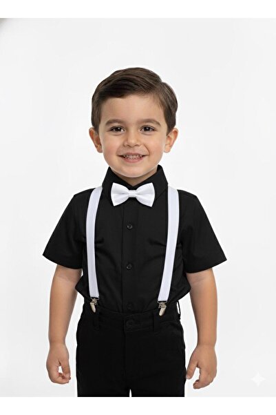 Masal Dünyası Bursa Boy's Trouser Suspenders and Bow Tie Set