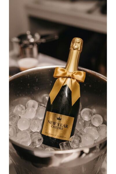luxurychampagnetr NEW YEAR CHEERS – Gold Limited Edition Alkolsüz Şampanya | Özel Seri Lüks Tekli Şişe (750 ml)
