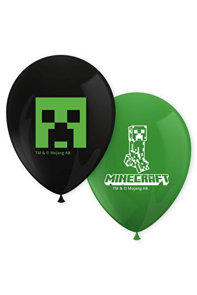 Procos Set 8 baloane latex MINECRAFT 28 cm
