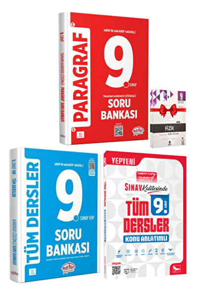 Editör Yayınevi Maarif Modeli 9. Sınıf Paragraf Soru Bankası+Tüm Dersler Soru...