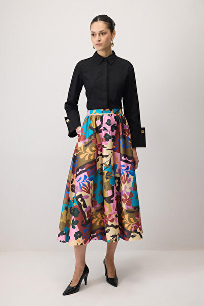 Touché Privé PATTERNED SATIN SKIRT