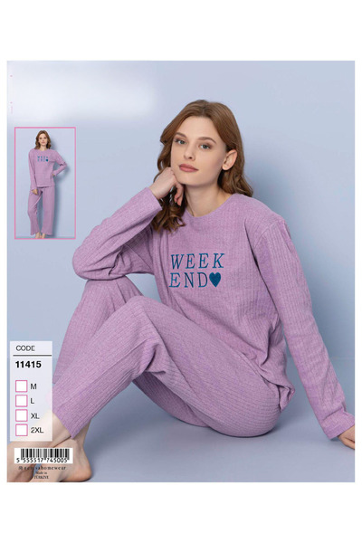 meynur moda Thick Winter Fabric Interlock Pajama Set