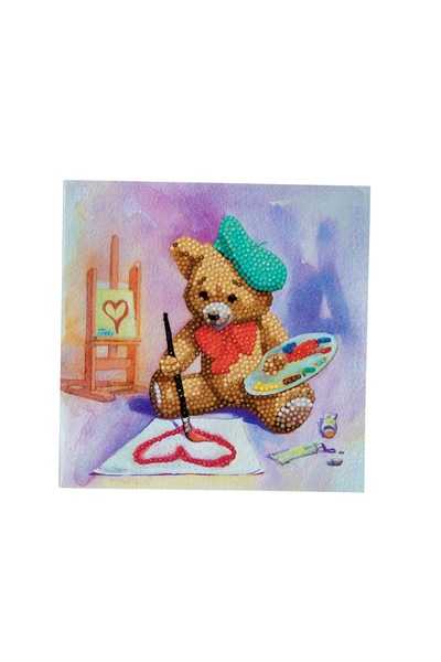 Craft Buddy Set creativ tablou cu cristale Teddy 18x18cm,