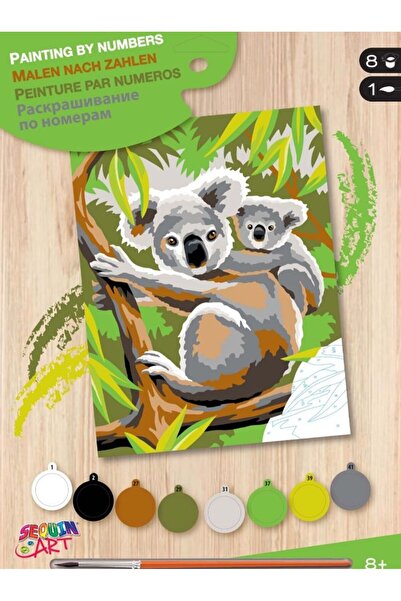 Sequin Art Creative painting by numbers set - JPBN - Ursi Koala, 24x33x2cm,