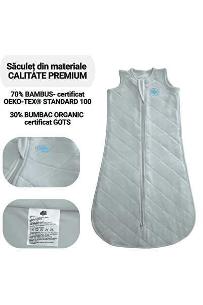 Miriboo Sleeping Bag for Babies and Children, 6-12 months, 1 TOG, PREMIUM Bamboo, Temperature Indicator