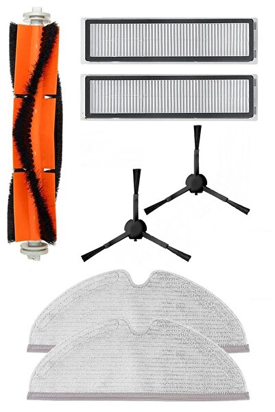 Rovexa Σετ μαύρων πλαϊνών βουρτσών 7 τεμαχίων συμβατό με Dreame L10 Pro