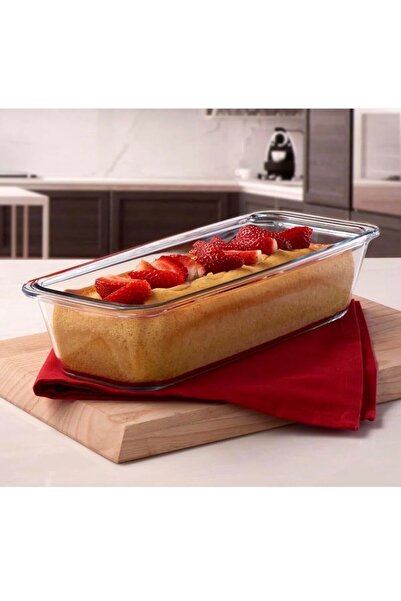 ABAREEK Rectangular glass cake pan, 2 liters, 7*12.6*29 cm