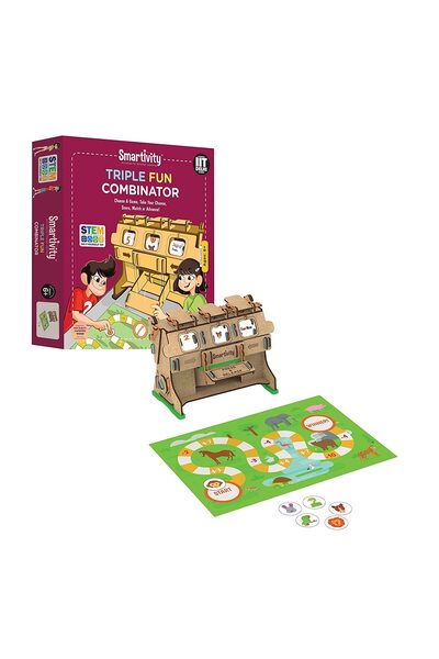 Smartivity Set distractiv, Combinator cu 3 jocuri diferite, din lemn,