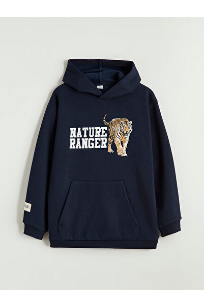 LC Waikiki Peak New Season Kaplan cu imprimeu pentru băieți, gros Swea tricou