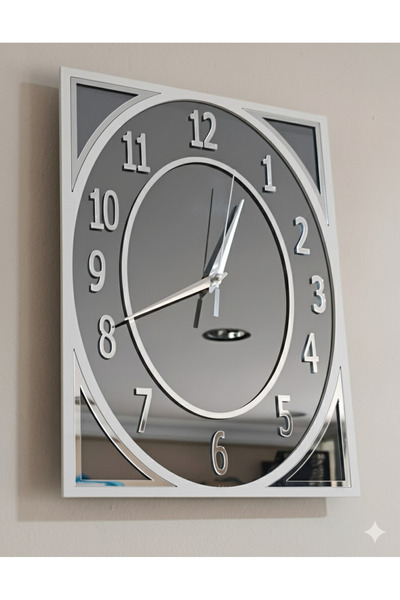 nice solar Mirror Wall Clock New Trend (27X36Cm) (Gift Dowry)