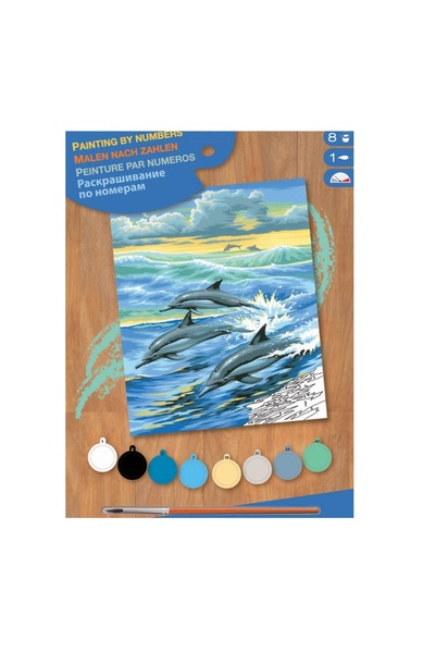 Sequin Art Creative painting set - JPBN - Dolphins, 24x33x2cm,