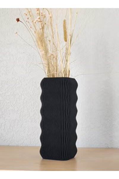 3D Brothers Modern Wavy Flower Vase – Minimalist Textured Home Décor Piece
