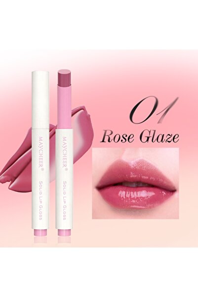 Maycheer Solid Lip Gloss 01 Rose Glaze – Moisturizing Solid Lip Gloss