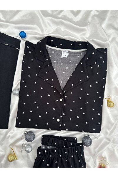 Lena Homewears Daily Comfortable Lover Couple Long Sleeve Pajama Set (Set of 2)