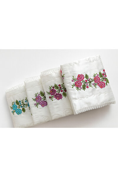 EL YAPIMI 4 adet kaneviçe işlemeli seccade