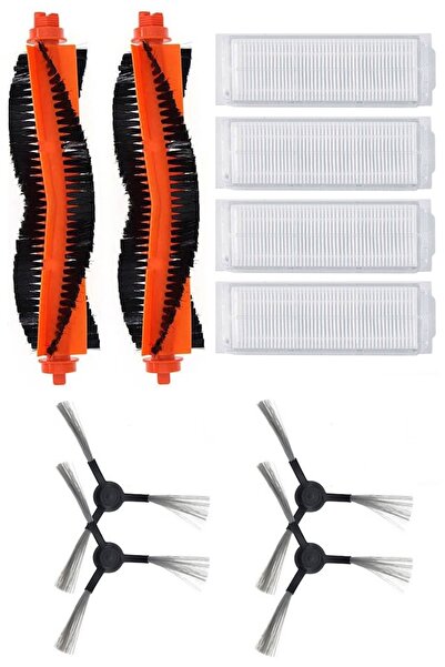 Rovexa Set de perii laterale negre compatibile cu Mi Robot Vacuum MopP STYJ02YM, 10 bucăți