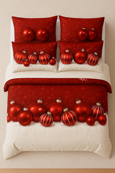 Casa Pucioasa Christmas Bed Linen - - Fine Cotton 6 pieces, Fitted Sheet