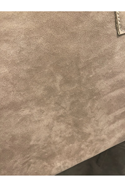 Nuggita Basic Double-Sided Split Suede Oversized Shoulder Bag - Beige