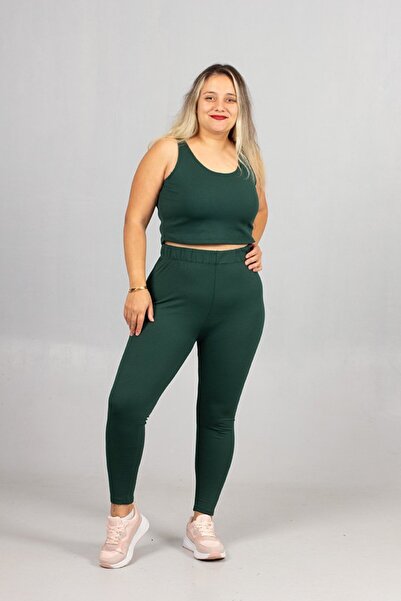 Truva XXL طقم ثلاثي من Inside Ş مبطن بالصوف – بنطلون ضيق – كارديجان مقاس كبير يحافظ على الدفء في الشتاء