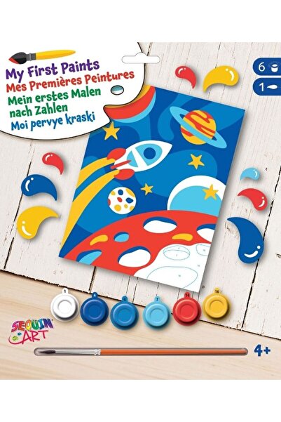 Sequin Art Set creativ de pictura pe numere - "Prima mea pictura" - Spatiu,