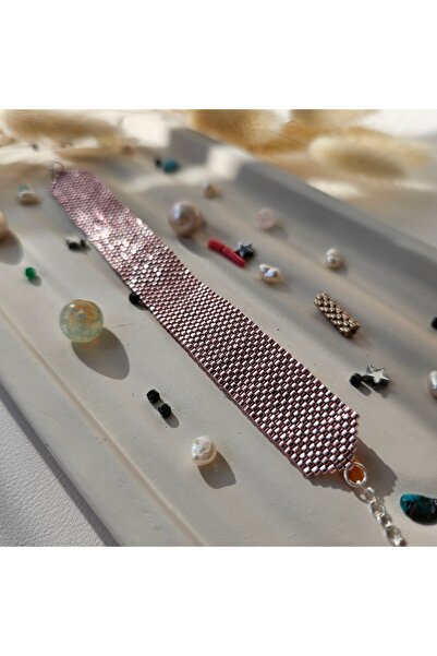 Abundo Bratara cusuta manual din miyuki “Rose Bliss”, 15+3 cm