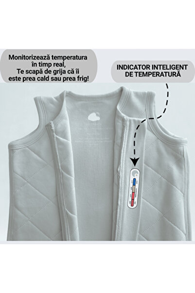 Miriboo Sleeping Bag for Babies and Children, 6-12 months, 1 TOG, PREMIUM Bamboo, Temperature Indicator