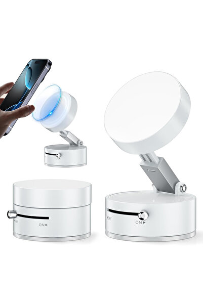 The Wlue Magsafe Uyumlu Vantuzlu Kilitli Telefon Tutucu / 180 ° Dönen / Katla...