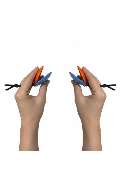 edumatoys Çocuk Ritim Kastanyeti – Turuncu Mavi (3+ Yaş) Parmak Kastaniyet