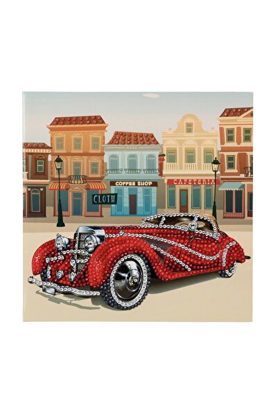 Craft Buddy Set creativ tablou cu cristale Classic Car 18x18cm,