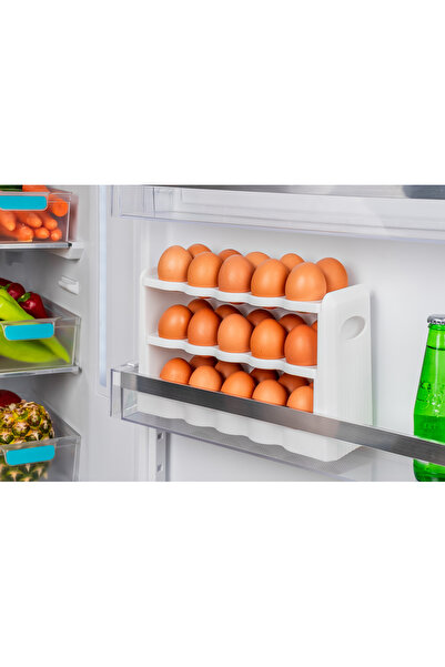 SUPERPUP Egg Organizer 30-Piece 3-Layer Organizer Storage