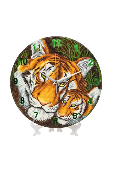 Craft Buddy Set creativ ceas cu cristale, Tigri, 30cm,