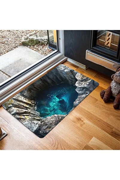 LUXER Decorative Non-Slip Mat for Entrance/Bathroom/Kitchen, 3D Pattern, Dimensions 50x80 cm