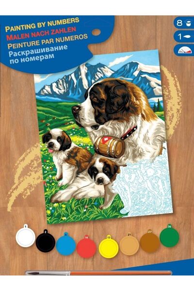 Sequin Art Set creativ pictura - JPBN - Caini St. Bernard, 24x33x2cm,