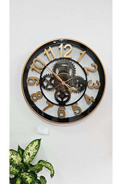 Casalina Round wall clock with industrial design and decorative mechanism – 50 cm